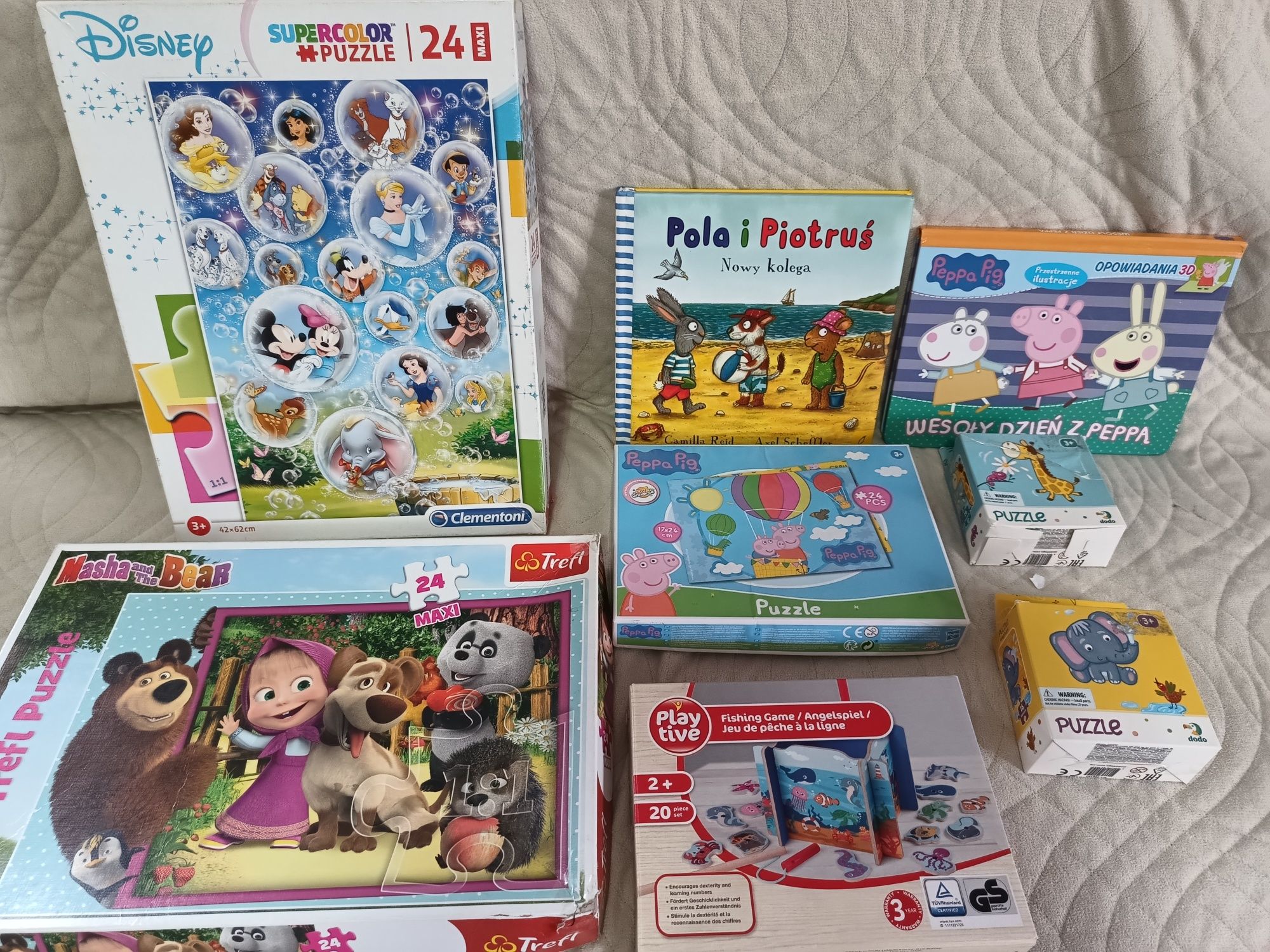 Puzzle 16-24 el., gry i książeczki dla dzieci