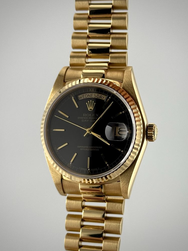 -5k WYPRZEDAZ ! Złoty 18k 750 Z dokumentami Rolex Daydate ref.18038