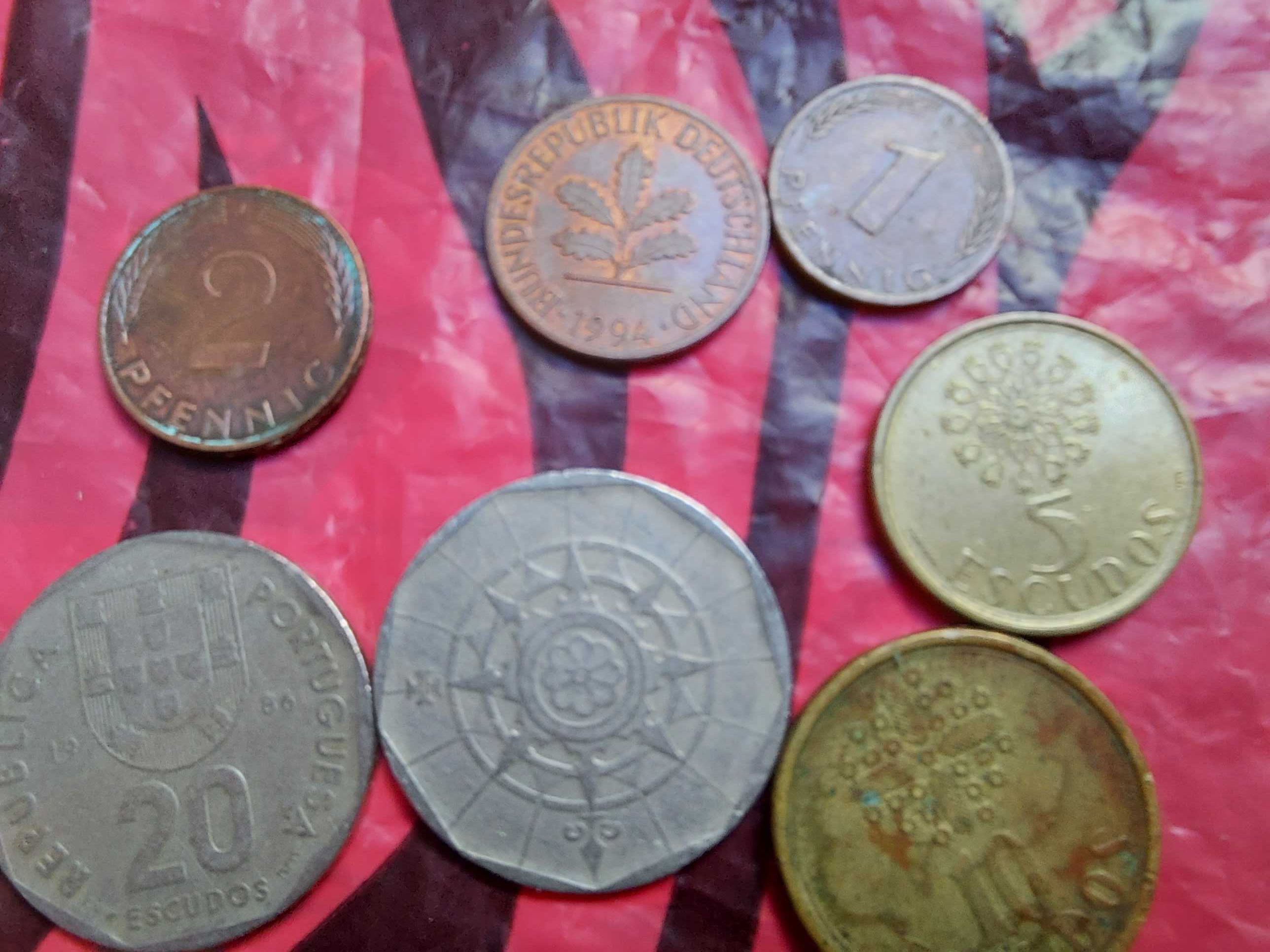 Moedas antigas varios paises