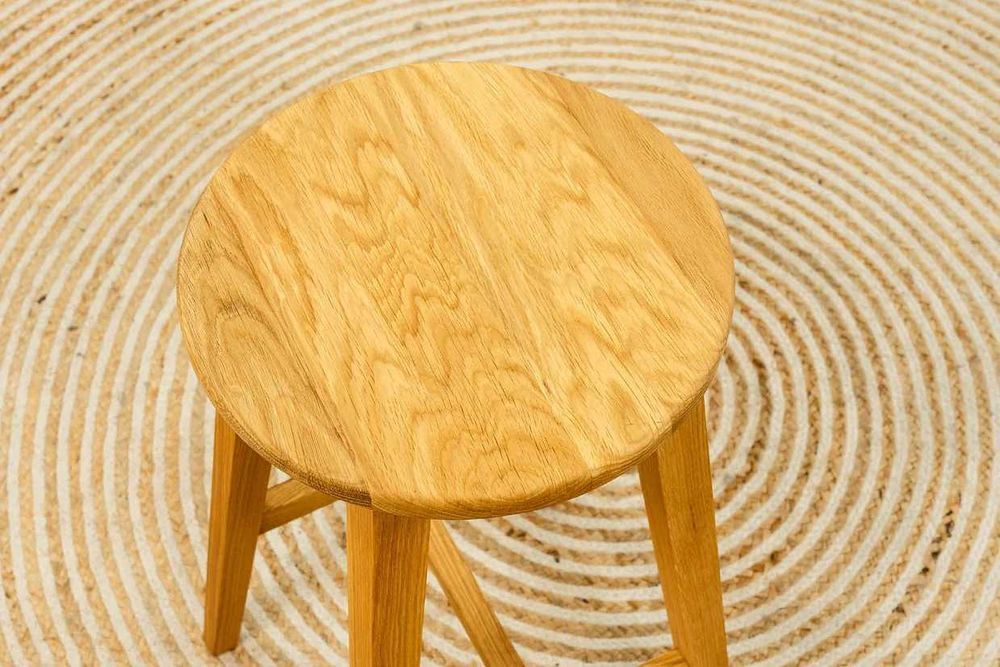 Taboret dębowy barowy hoker z drewna dębowegо, drewniane krzesła