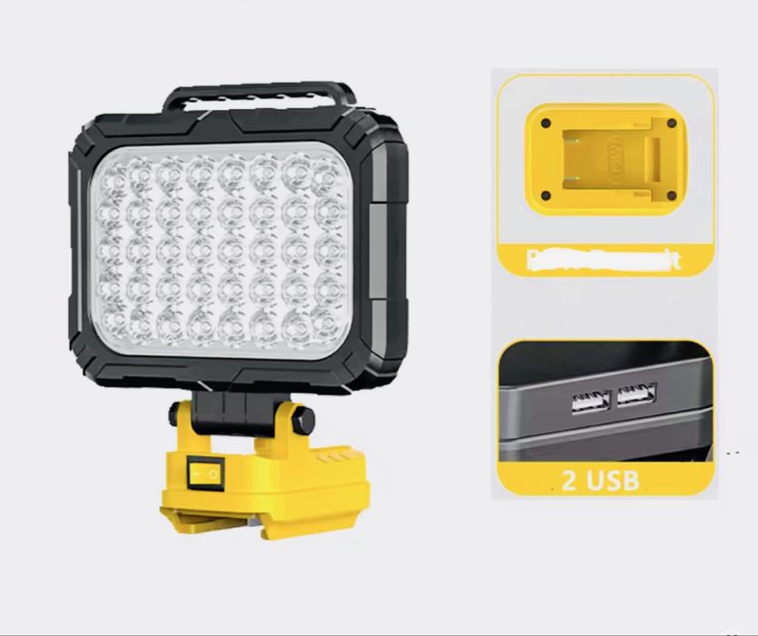 Портативний світлодіодний робочий ліхтар з портом USB 8дюймів dewalt
