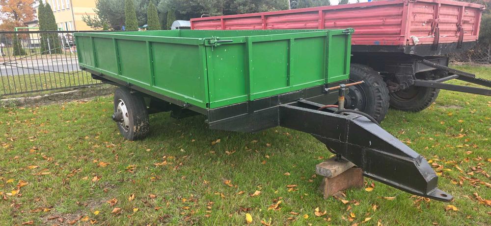 Przyczepa D50 sześcio tonowa, przyczepa jednoosiowa wywrot na tył