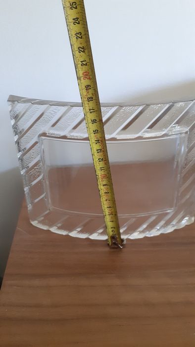 Moldura curva vintage em vidro grosso