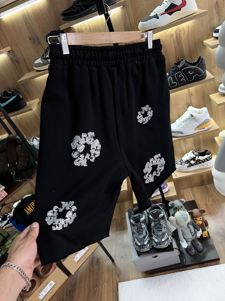 Шорти Denim Tears ss25 Black / White Logo