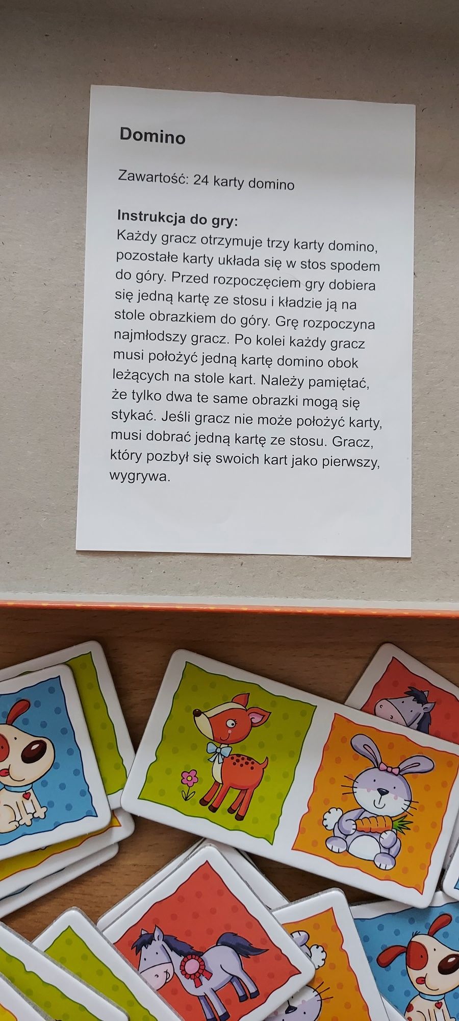 Gra domino ze zwierzętami