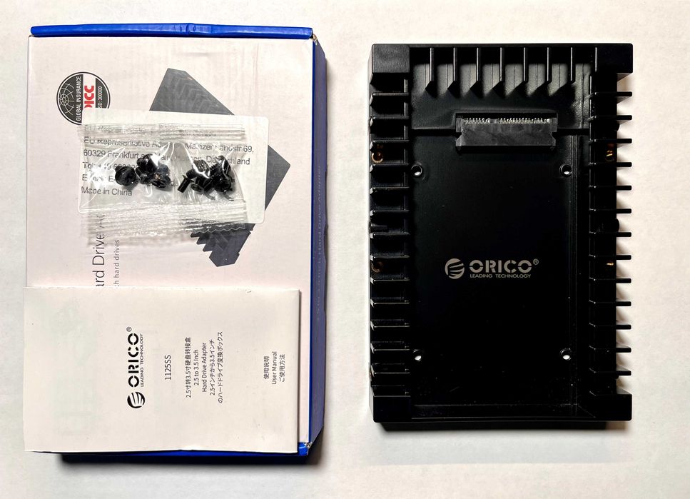 Кишеня для накопичувача 2.5” → 3.5” ORICO 1125SS (чорна)