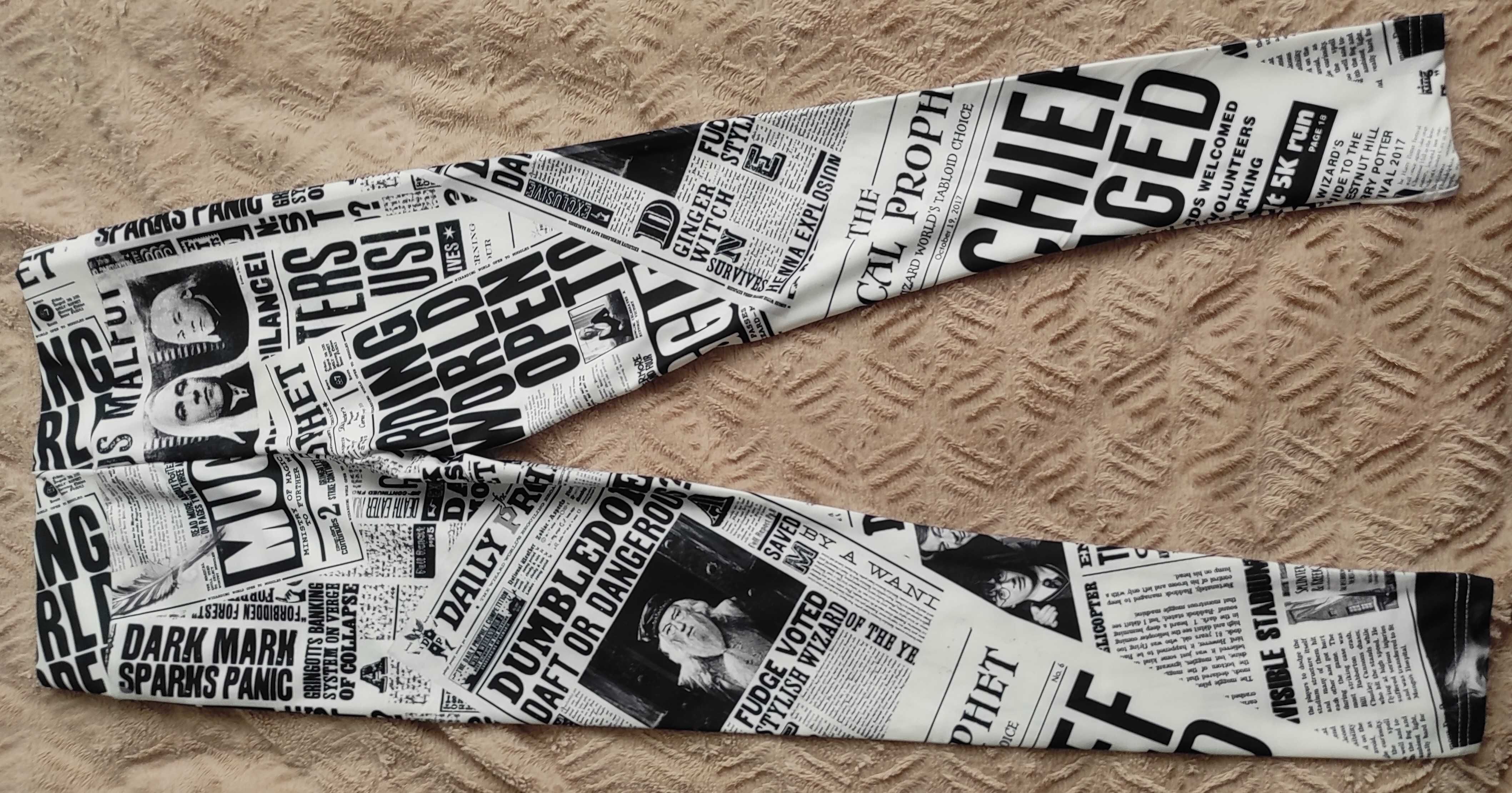 Legginsy damskie biało-czarne OZONEE O/20975Z