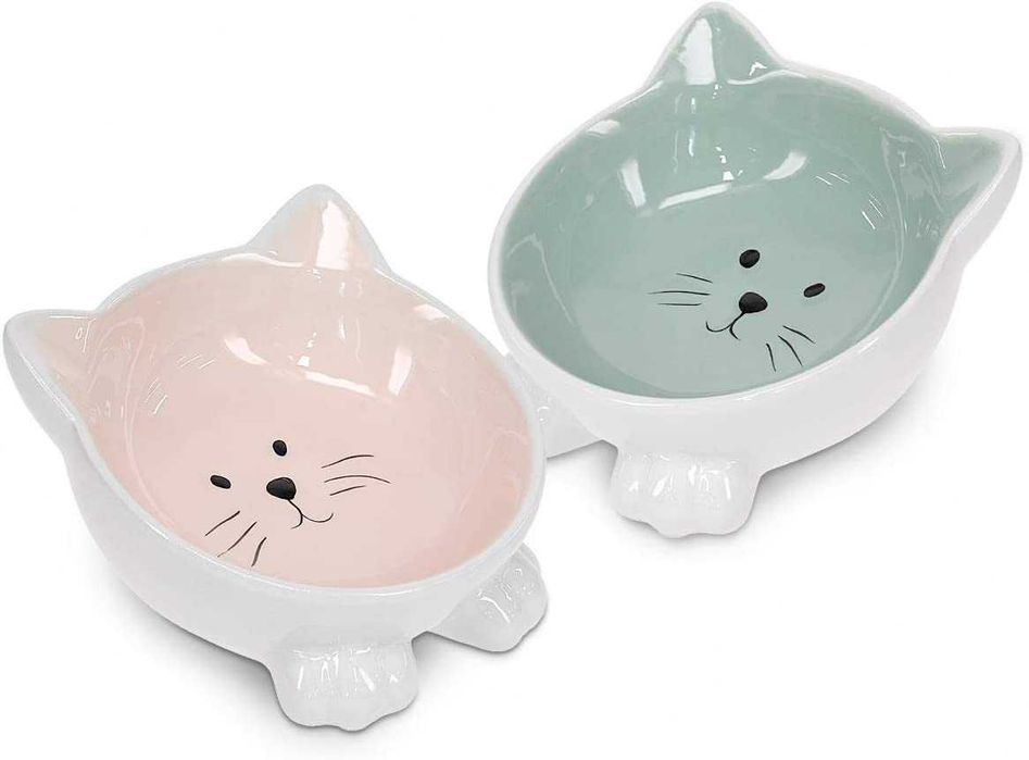 Zestaw ceramicznych misek dla kota