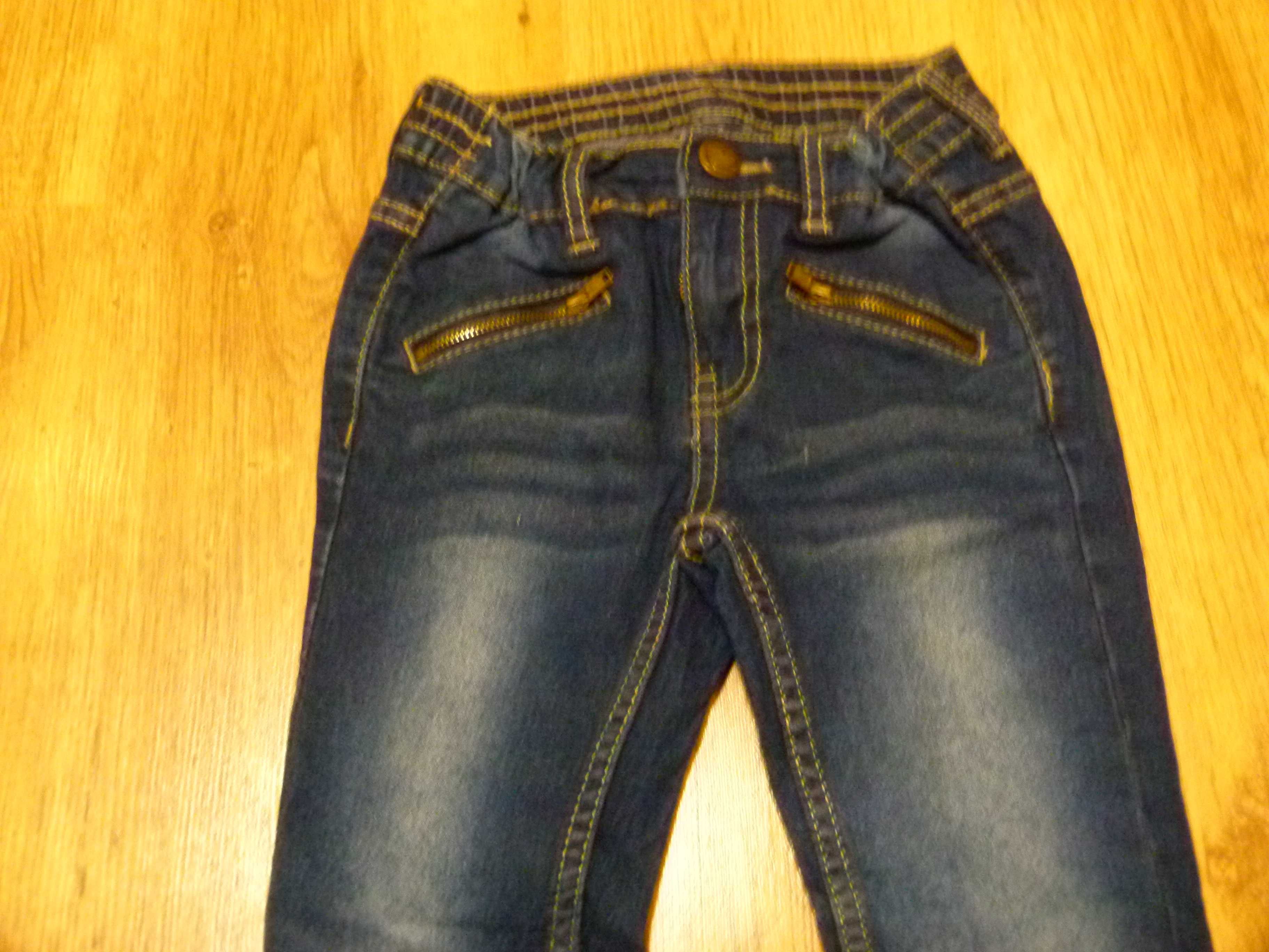 rozm 116 Kiki & Koko spodnie jeans rurki ozdobne zameczki