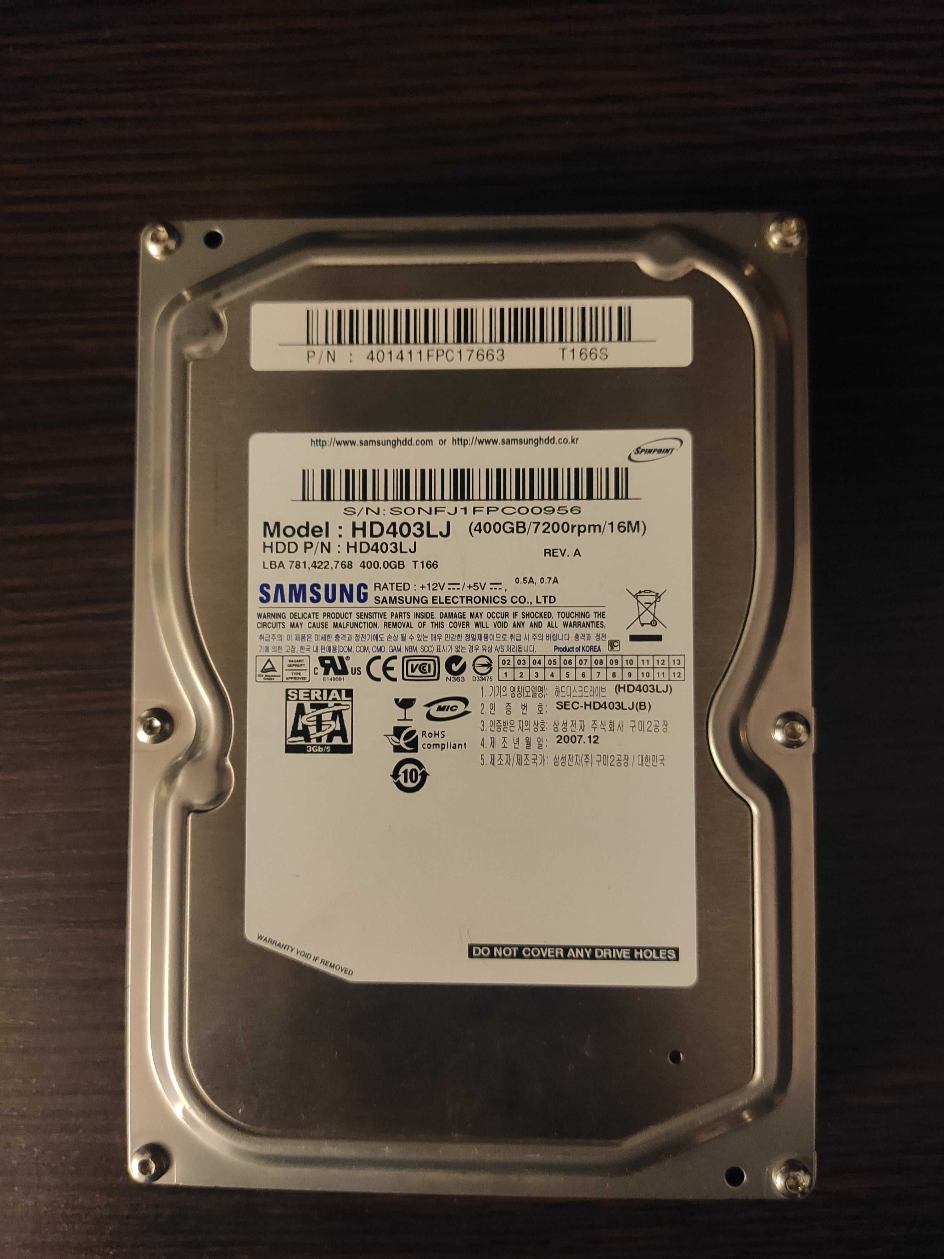 HDD Samsung HD403LJ 400 Gb SATA