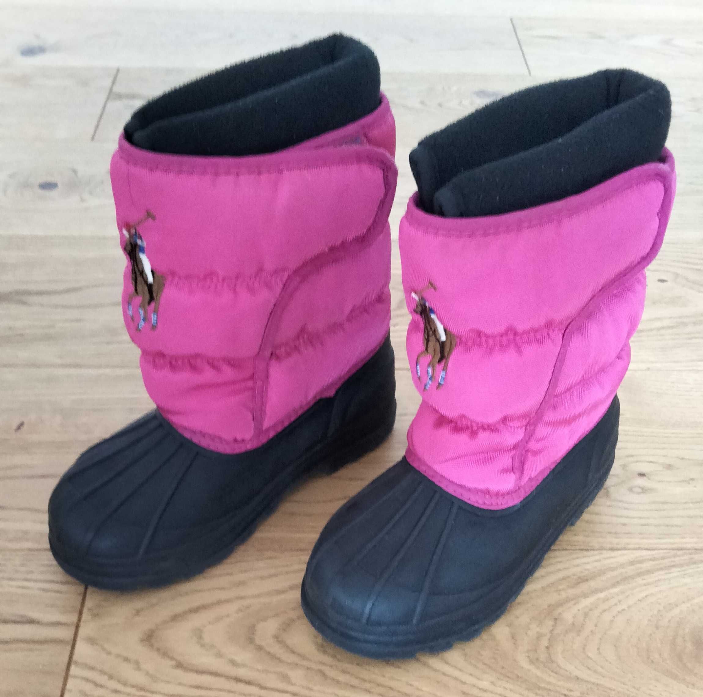 Śniegowce buty zimowe narciarskie różowe Ralph Lauren 27,5