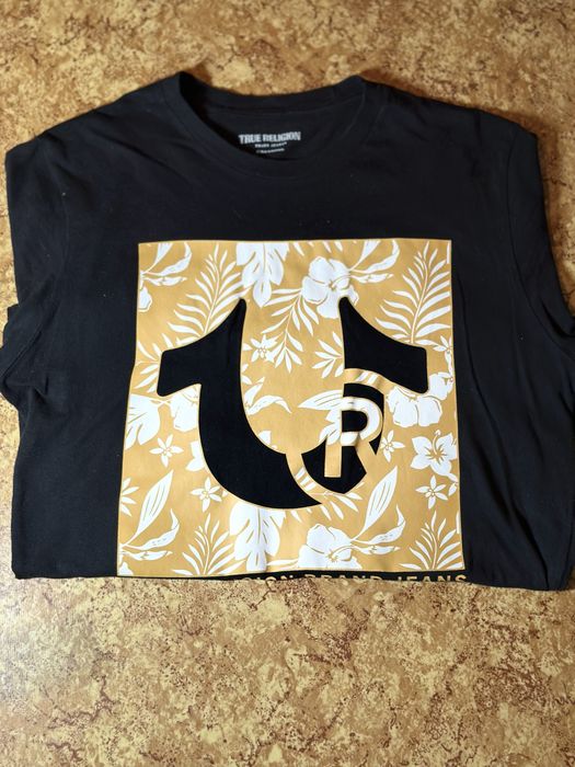 True Religion Men’s Graphic Logo Short Sleeve Shirt Black Size S