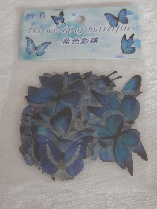 Cada Pack com 40 adesivos de borboletas coloridas. Scrapbooking, Junkj