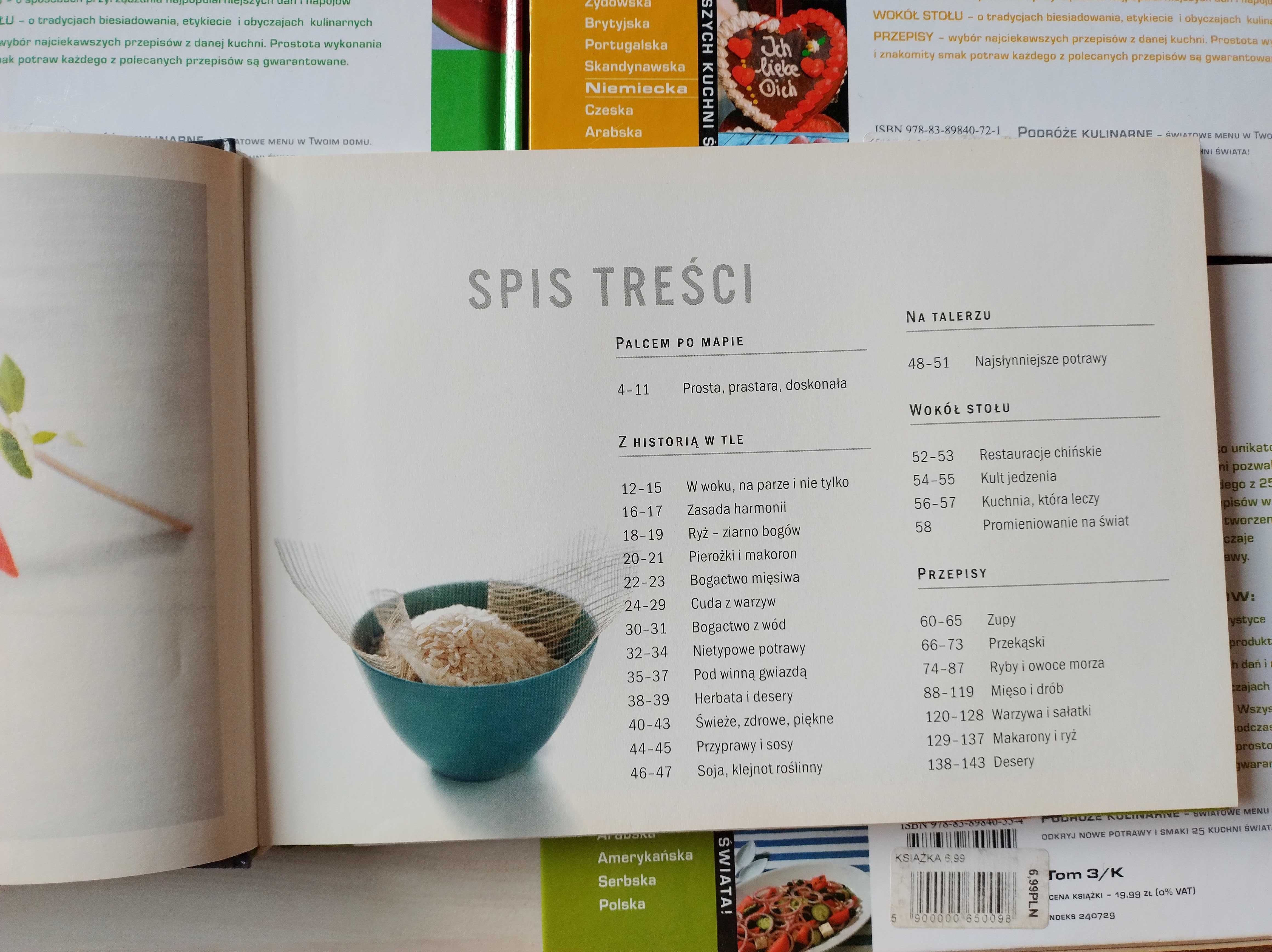 4 książki z serii Podróże kulinarne, kuchnia grecka, chińska, bułgarsk