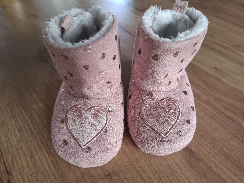 Buty buciki niechodki dla niemowlaka 18 różowe SMYK