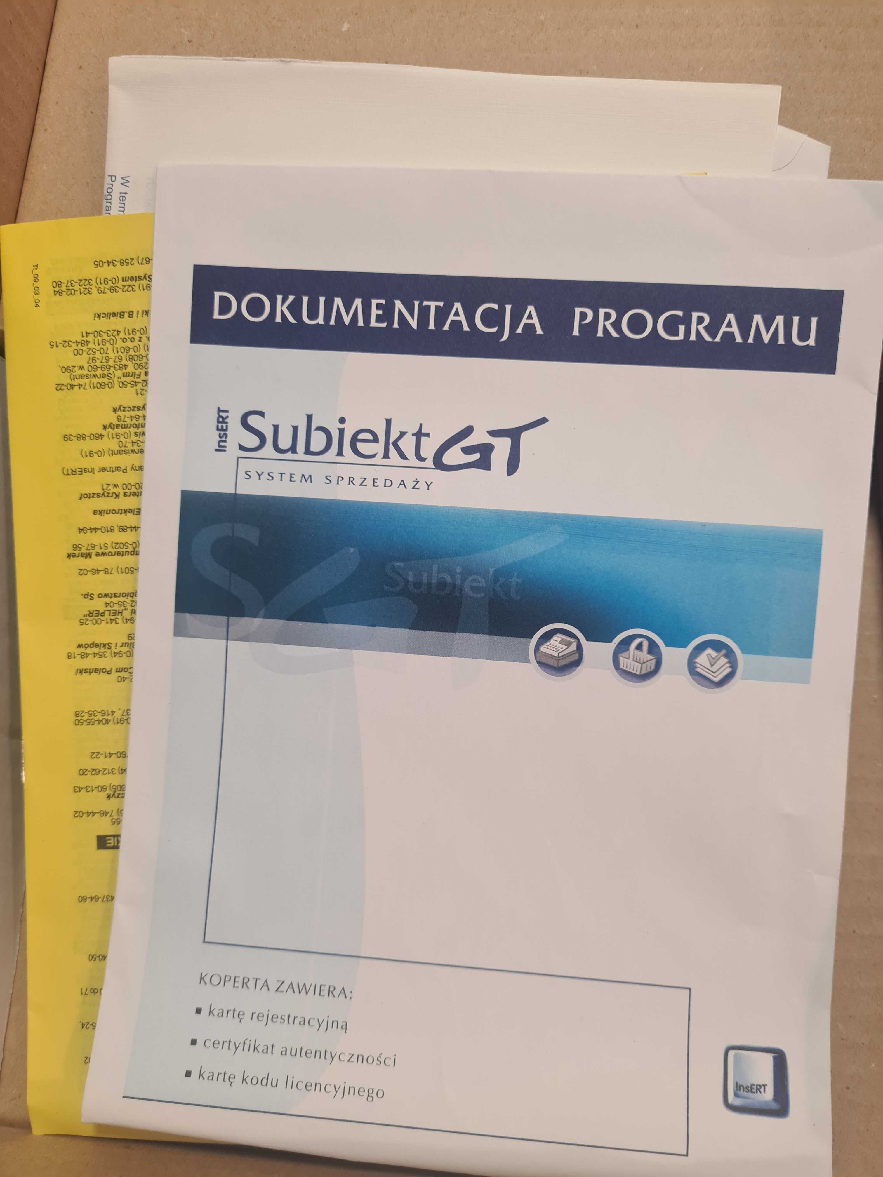 INSERT Subiekt GT - oprogramowanie 3 stanowiska licencja