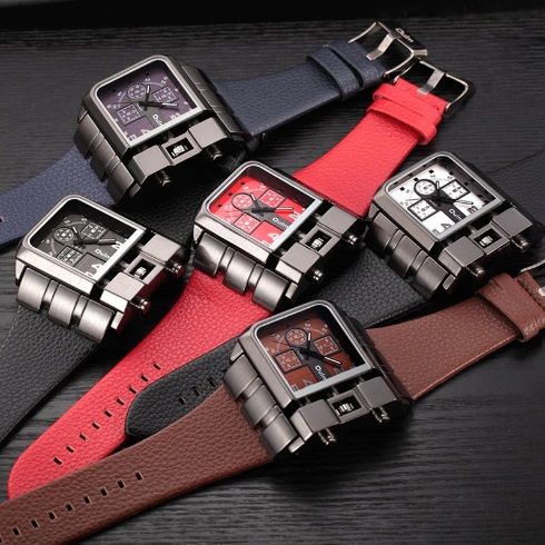 Zegarek męski OULM czerwony