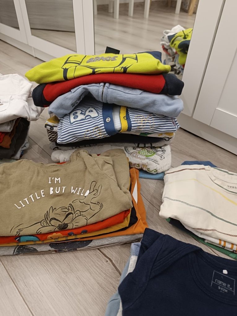 2 – Zestaw ubranek dla chłopca, rozmiar 80 (65 sztuk)