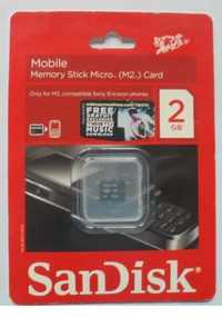 Memory Stick MICRO CARD SANDISK M2 2GB nowa