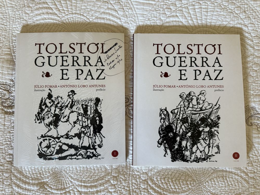 Coleção Guerra e Paz com ilustrações de Júlio Pomar