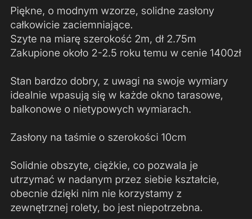 Zasłony mocno zaciemniające