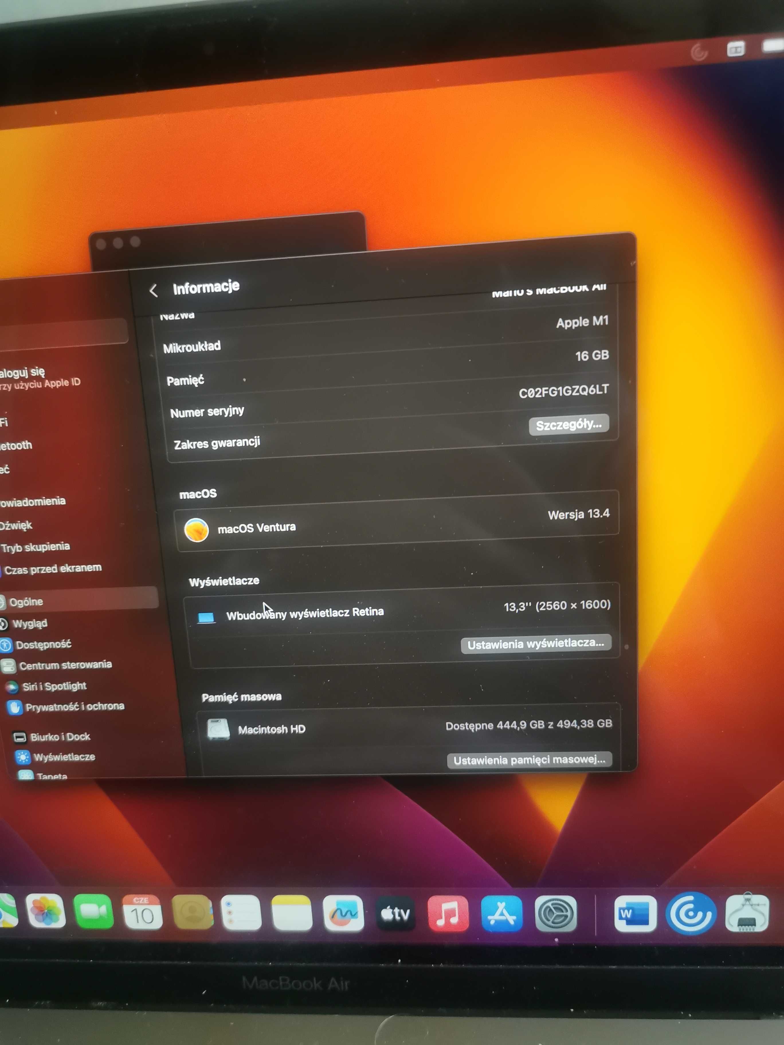 MacBook Air 13” M1 | 16 | 512 | Stan idealny