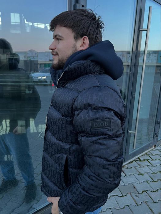 Пуховик Діор монограм