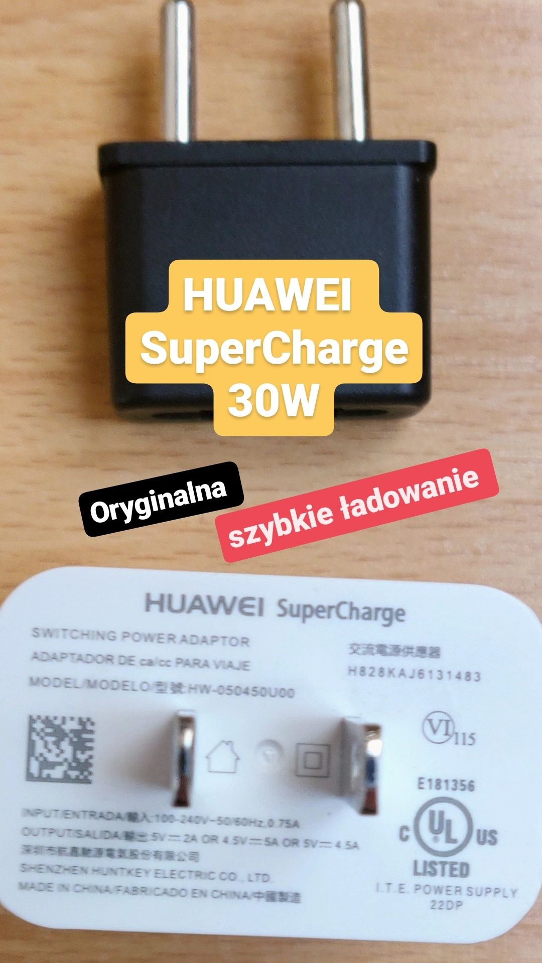 Ładowarka Huawei SuperCharge 30W HW-040550U00
