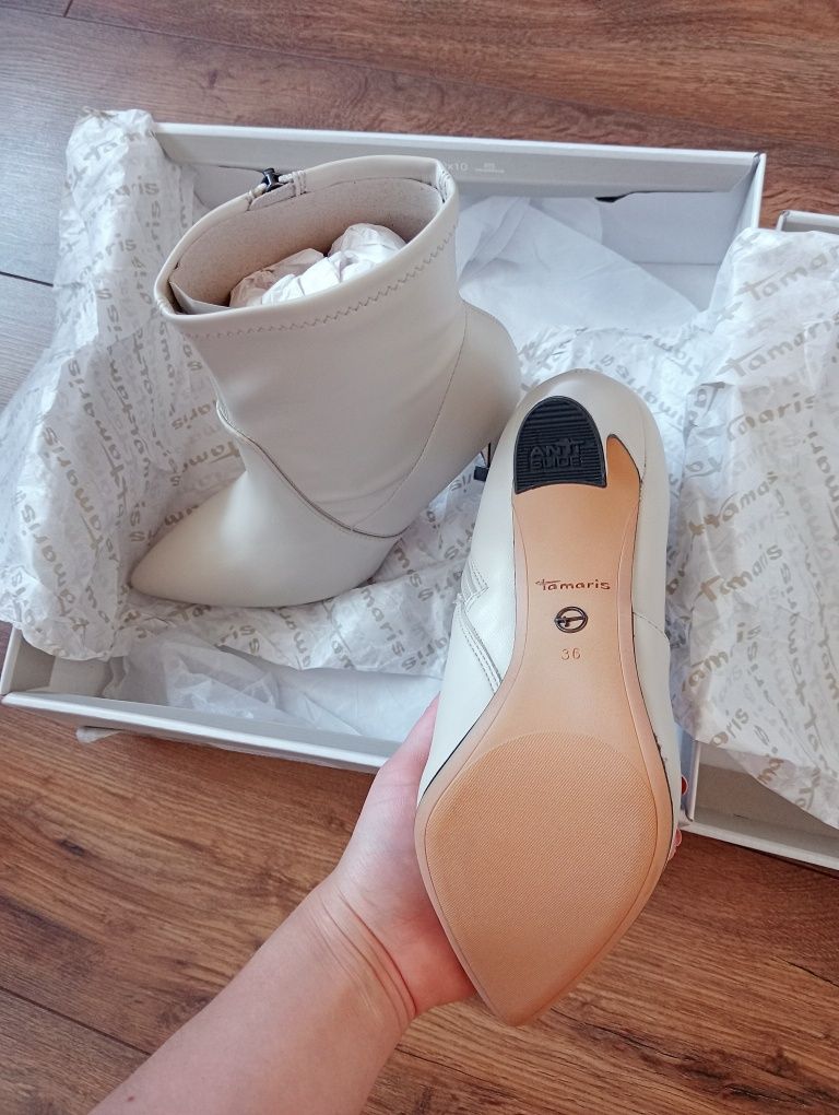 Nowe botki Tamaris 36 beige beżowe