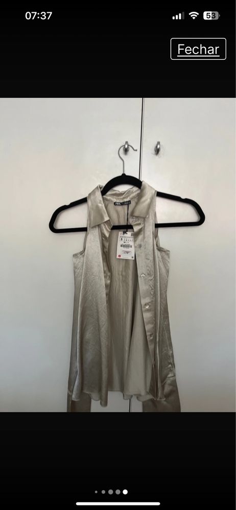 Blusa Cetim Zara T S
