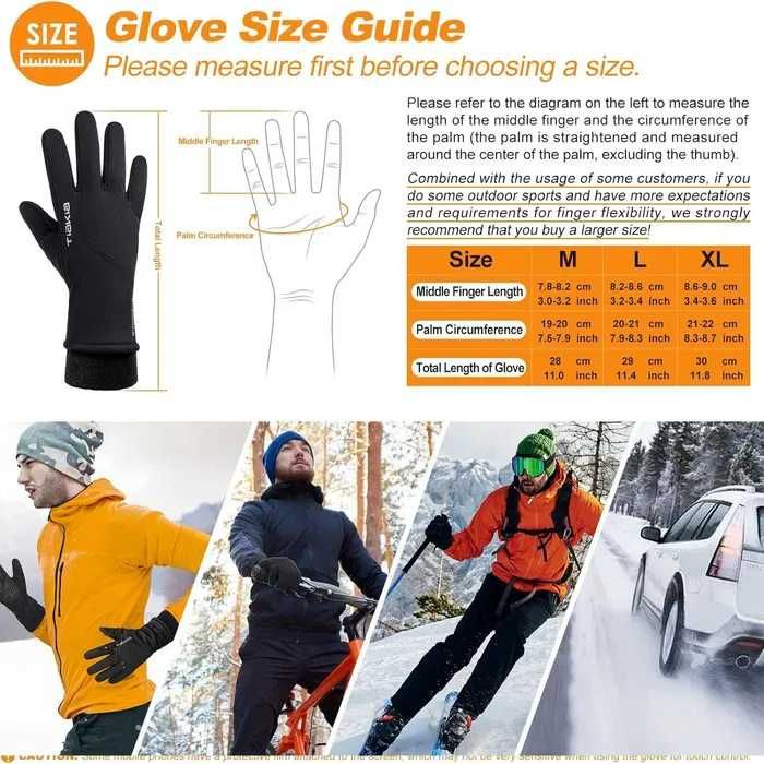 Nowe męskie zimowe rękawiczki / ocieplane / wodoodporne Tiakia !L/XL!