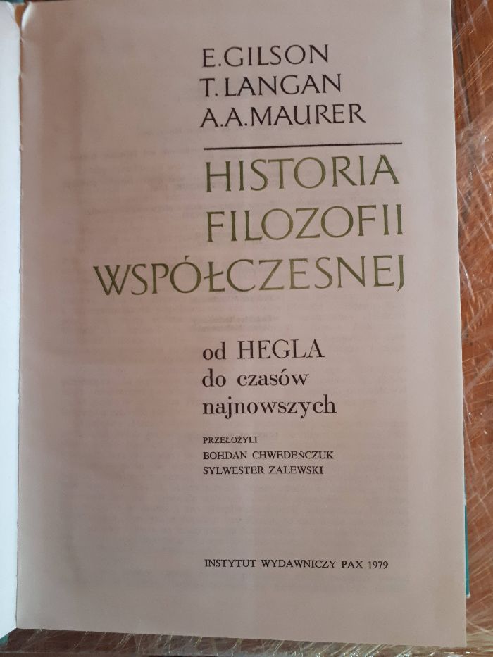 Historia Filozofii Współczesnej