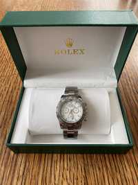 Rolex Daytona Silver White zegarek nowy zestaw