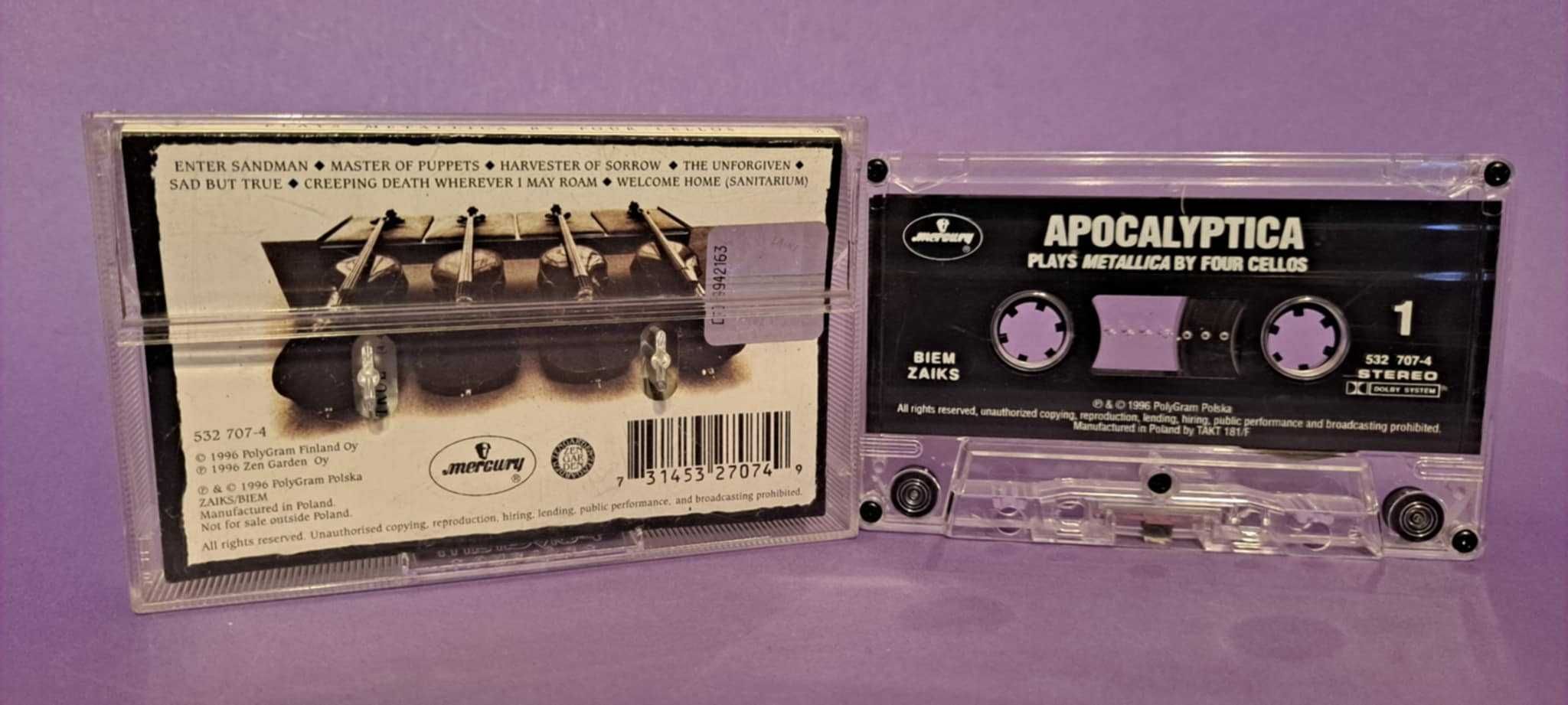 Apocalyptica – Plays Metallica By Four Cellos  KASETA Poland  1996