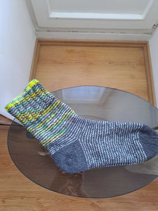 Теплі шкарпетки на зиму, зв'язані вручну, вовна 80%, розмір 43-44
