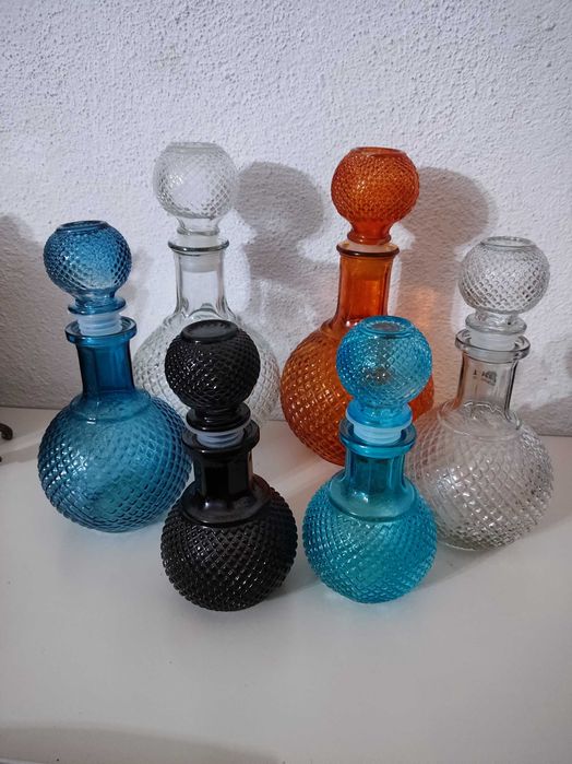 Garrafas de vidro de cor