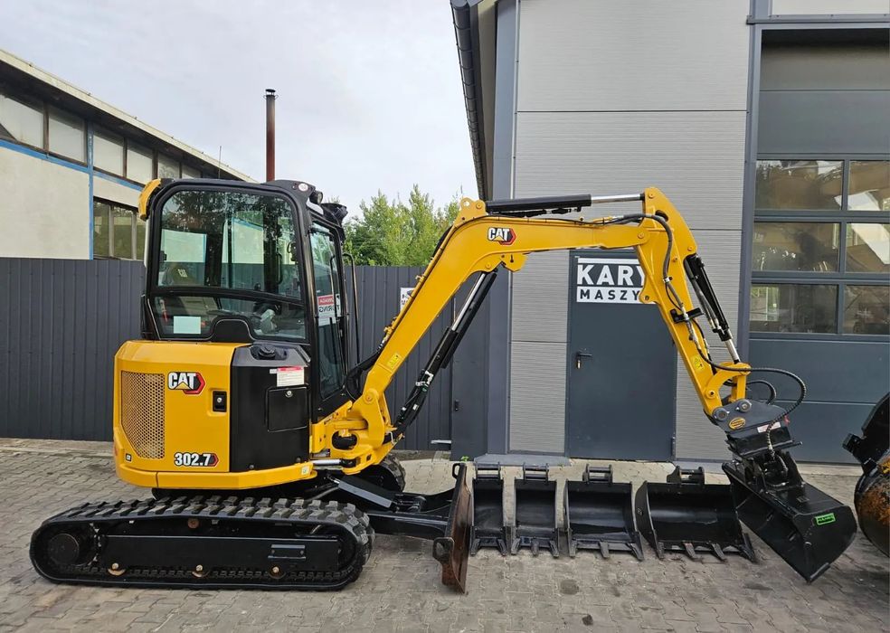 Caterpillar MINIKOPARKA CAT CATERPILLAR 302.7 CR 302 302.7CR 301,303, 2024R. KLIMATYZACJA  172.900zł netto,5 szt łyżek, KLIMATYZACJA "2024"rok,  JAK NOWA !!!