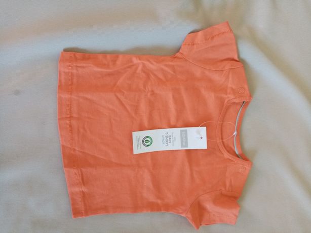 Pomarańczowa koszulka 6-9 mcy dla niemowlaka
