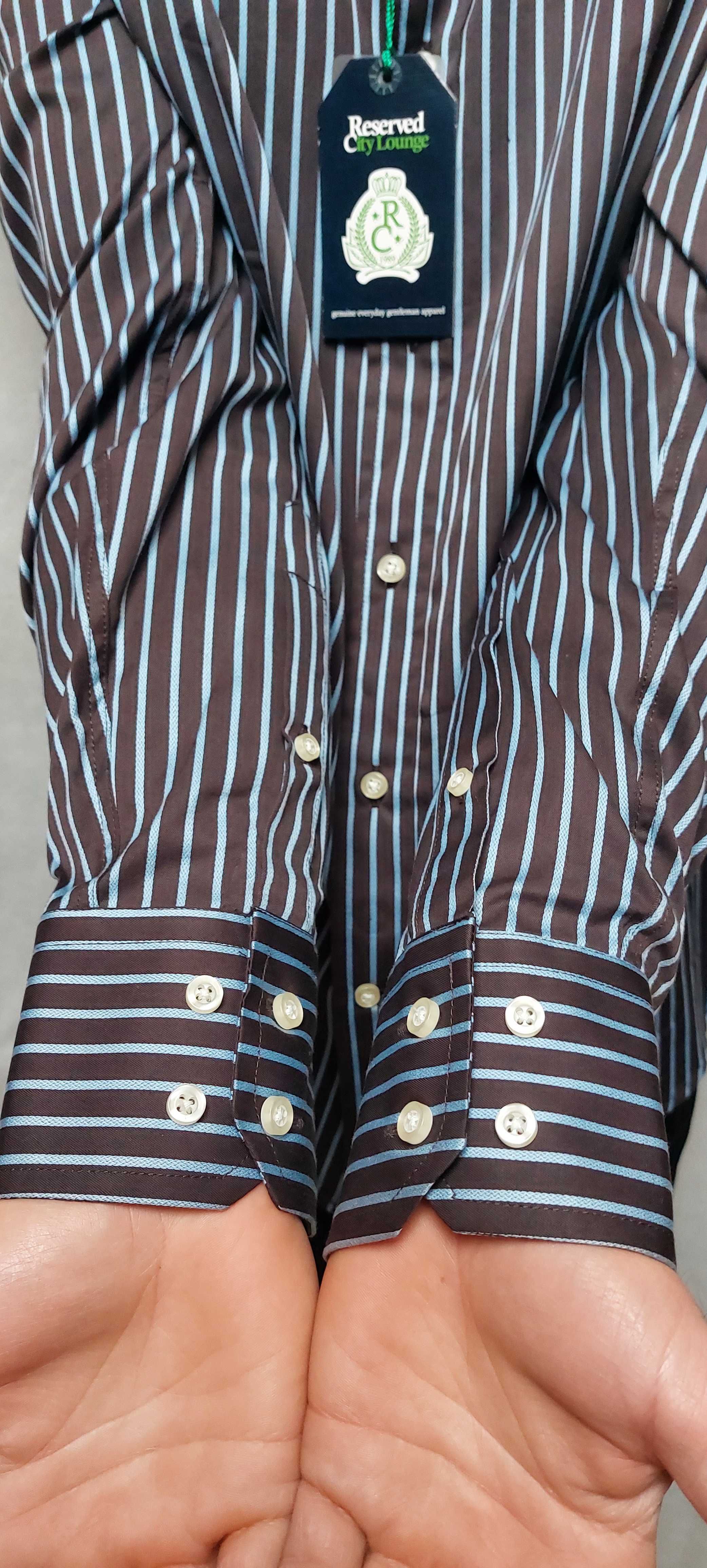 Nowa koszula elegancka Reserved SlimFit M 38 paski