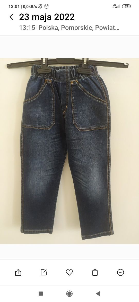 Spodnie jeansowe chłopięce roz.140 Edvin
