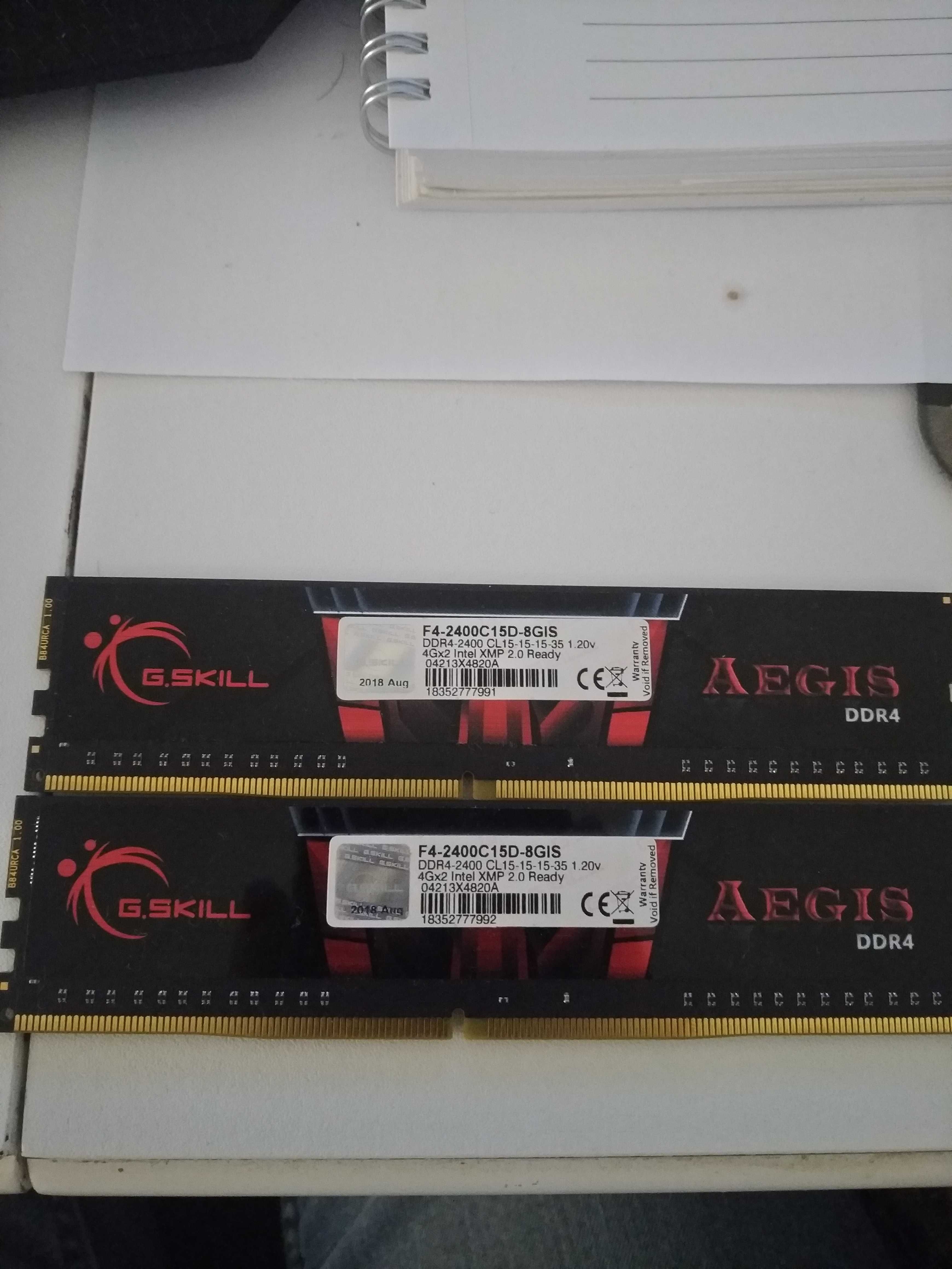 Memorias Ram GSKIL AEGIS DDR4 2400 MHZ CL15 20V  8GB 2X4