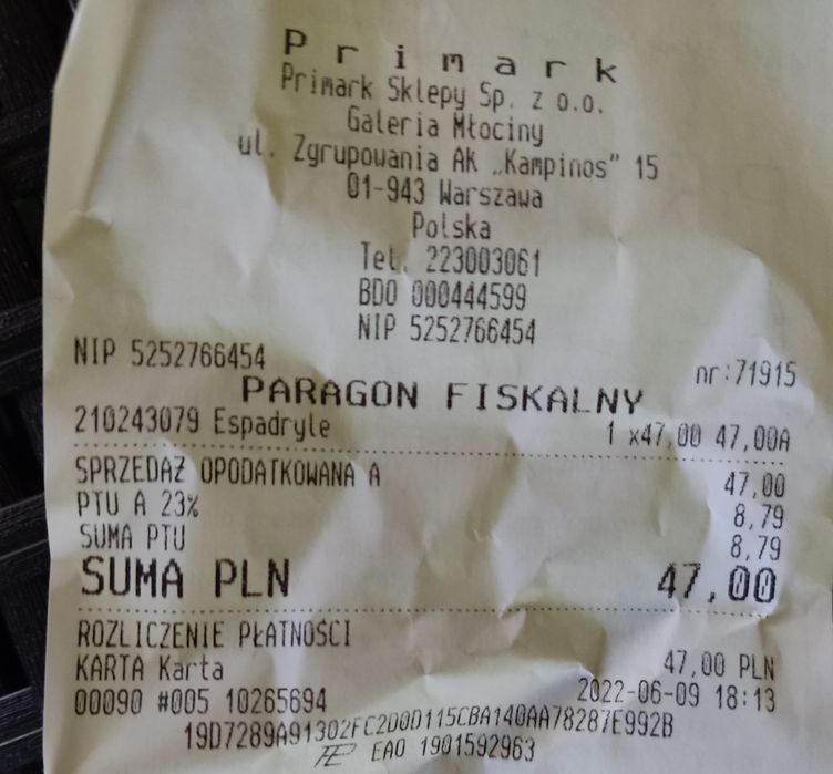 Nowe espadryle primark rozmiar 37