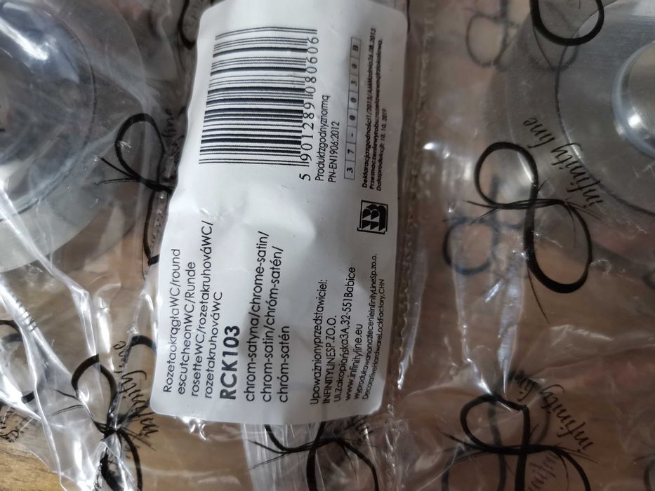 Rozetka okrągła do WC chrom satyna Infinity