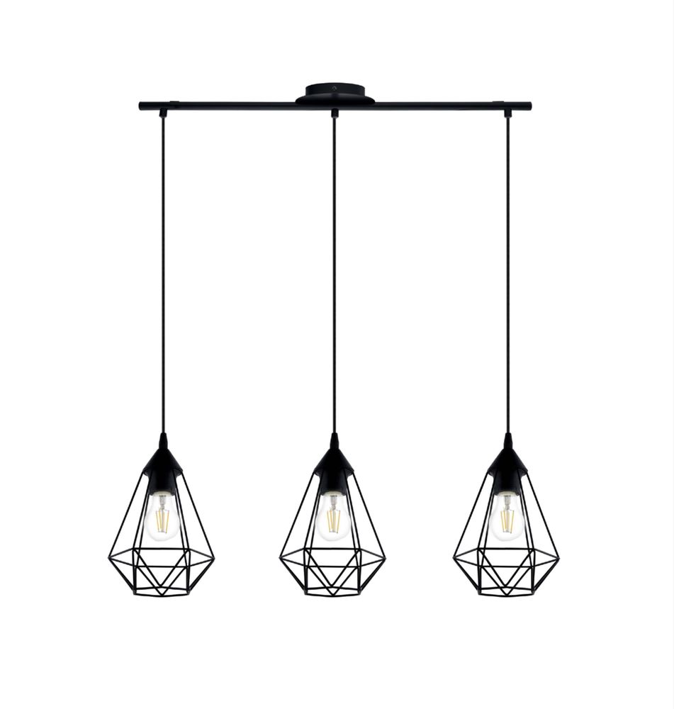 Lampa wisząca Byron czarna loftowa  żyrandol