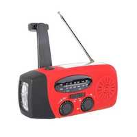 Радіо 4в1 роторное динамо радио с фонариком +