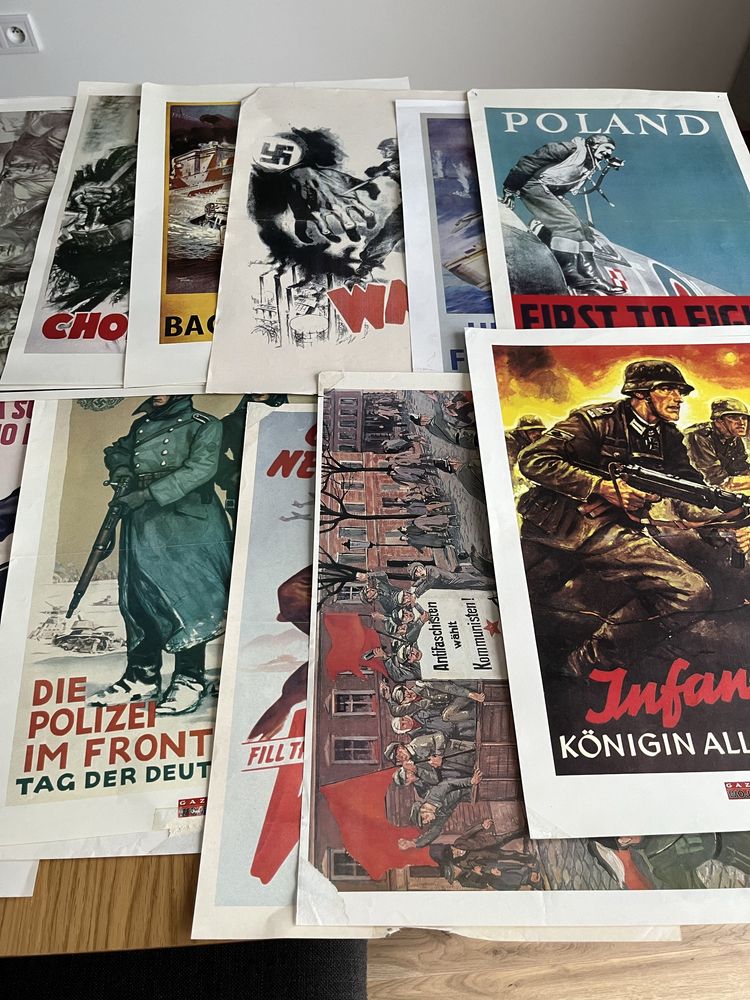 Plakaty propagandowe z serii gazeta wojenna