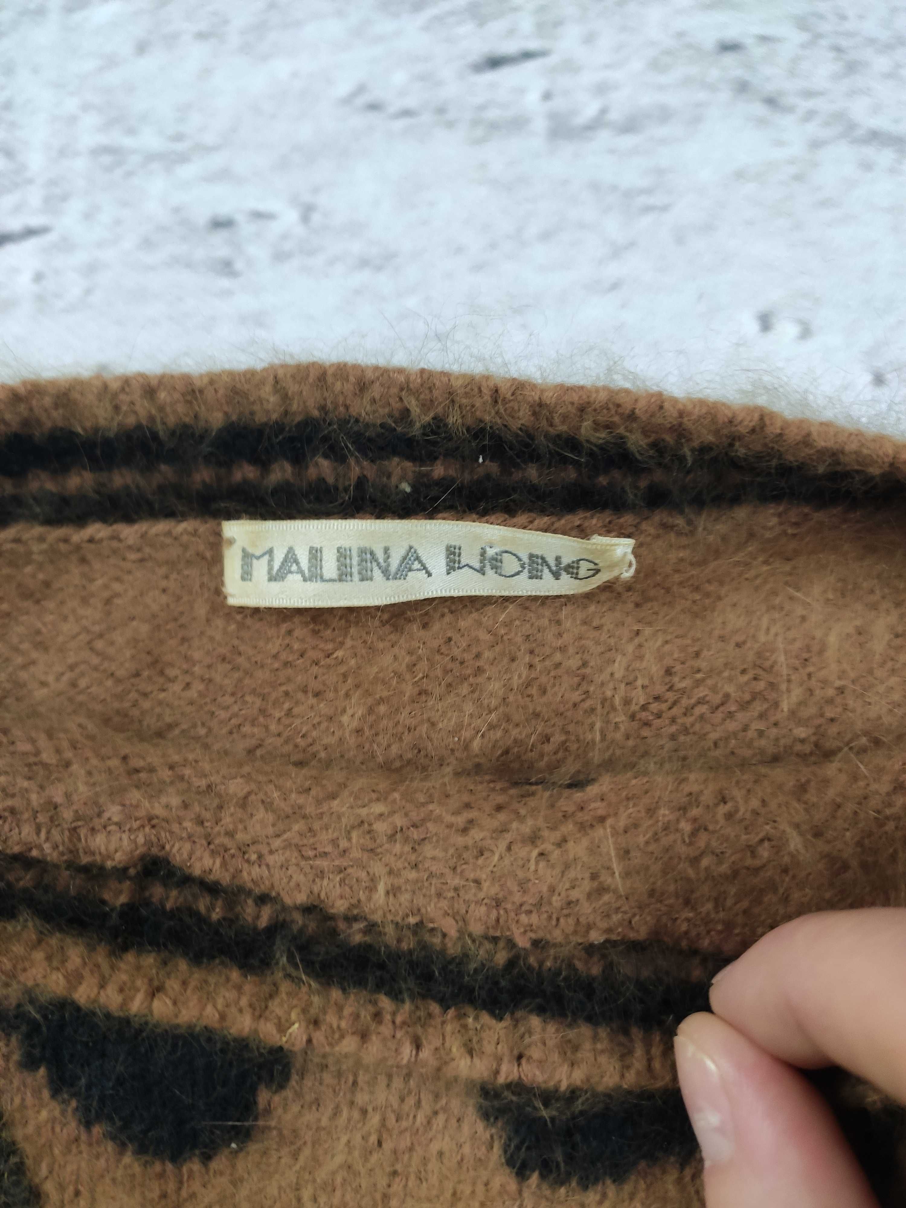 Sweter Malina Wong angora damski oversize r. M/L