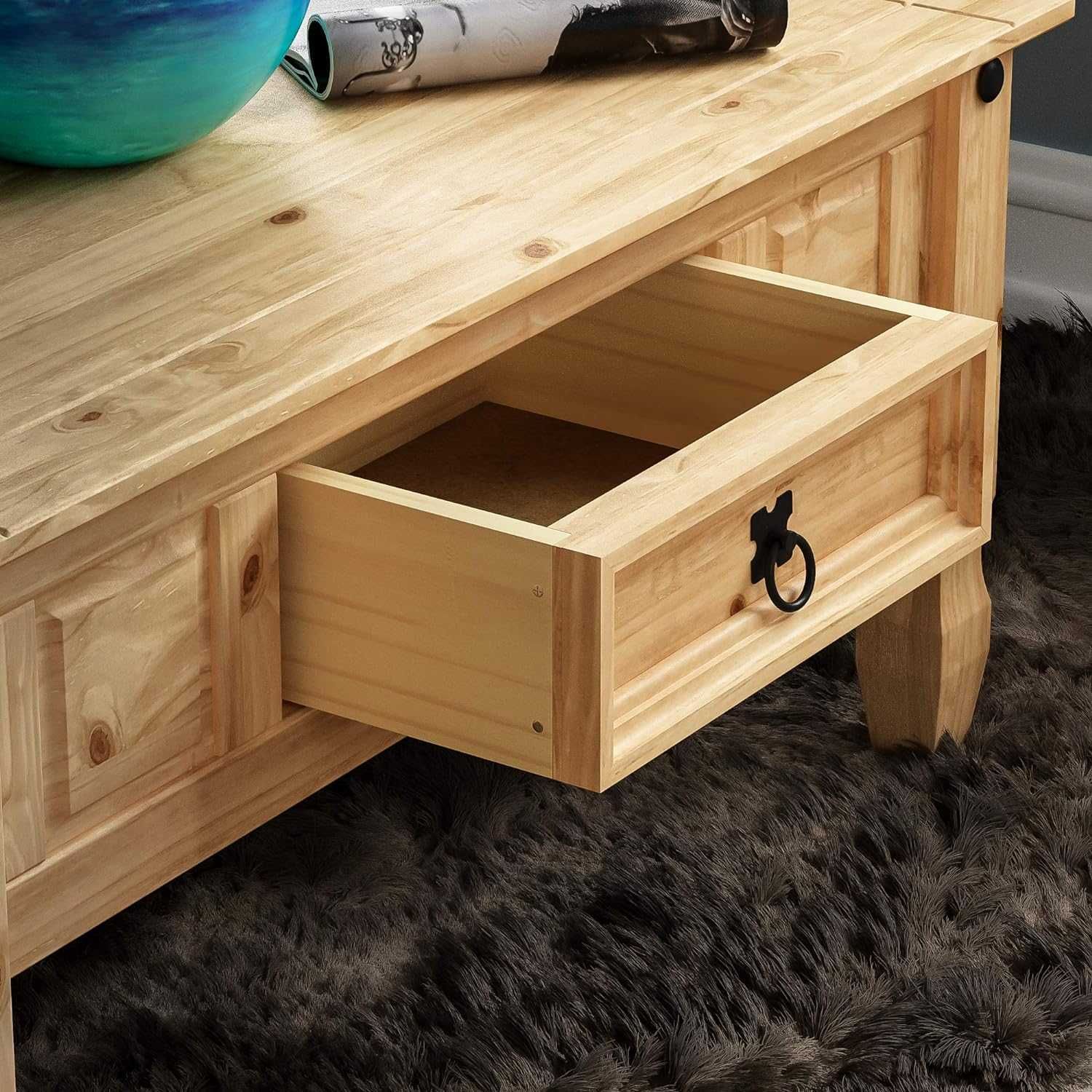Mesa de centro mesa de café mesa auxiliar - em pinho - 94 x 45 x 56 cm