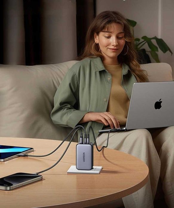 UGREEN NEXODE X USB-C zasilacz ładowarka 100w 3 port szybkie ładowanie
