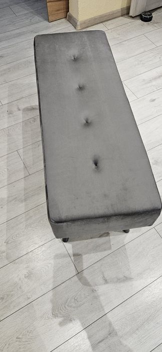 Tapicerowana ława, ciemnoszara